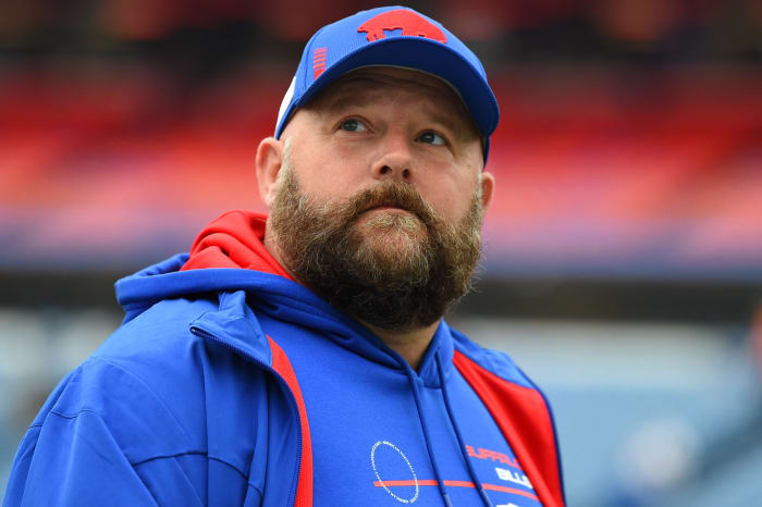Buffalo Bills offensive coordinator Brian Daboll. Mandatory Credit: Rich Barnes-USA TODAY Sports
